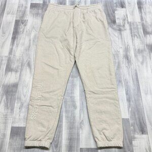 ✅Mens XL Talentless Sweatpants Embroidered Logo Ivory/Bone Joggers Streetwear
